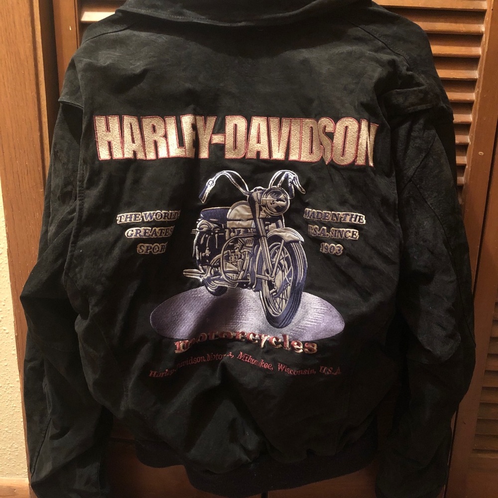 Harley Davidson Suede bomber jacket
